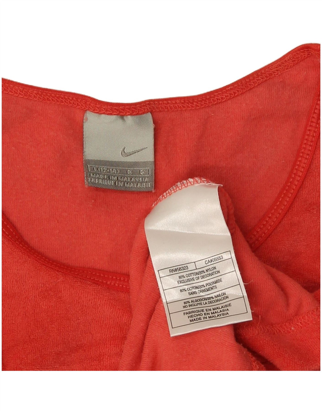 Damska koszulka z kamizelką Nike US 12/14, duża, czerwona, bawełniana