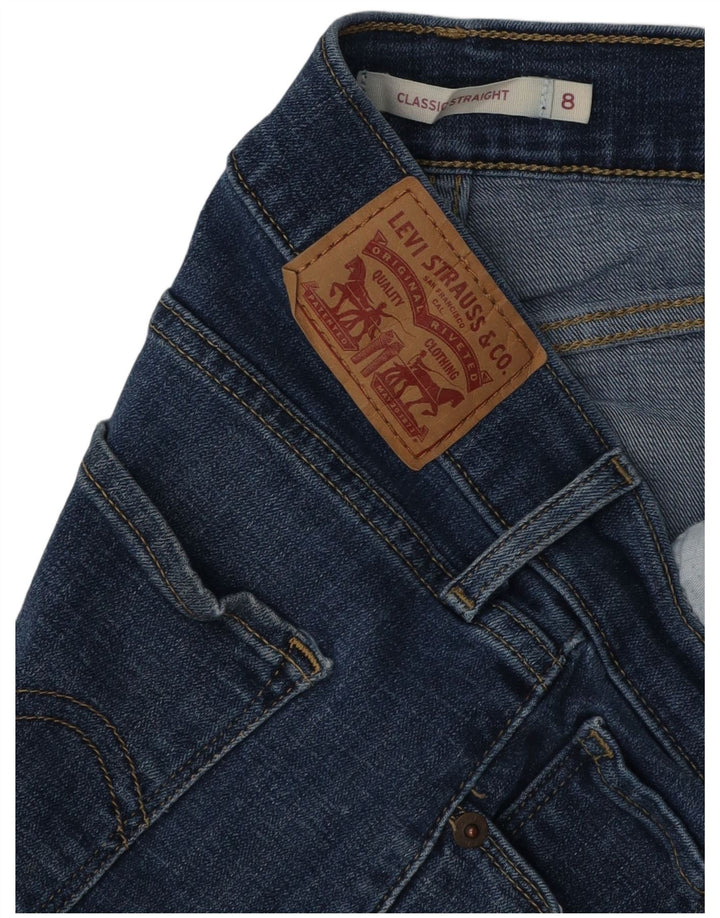 Damskie jeansy Levi's Classic Distressed Straight US 8 Medium W28 L29 Niebieskie