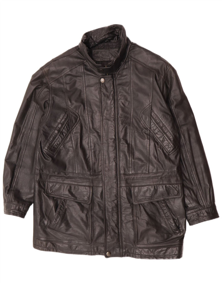 WESTBURY Mens Leather Jacket IT 52 XL Black Leather