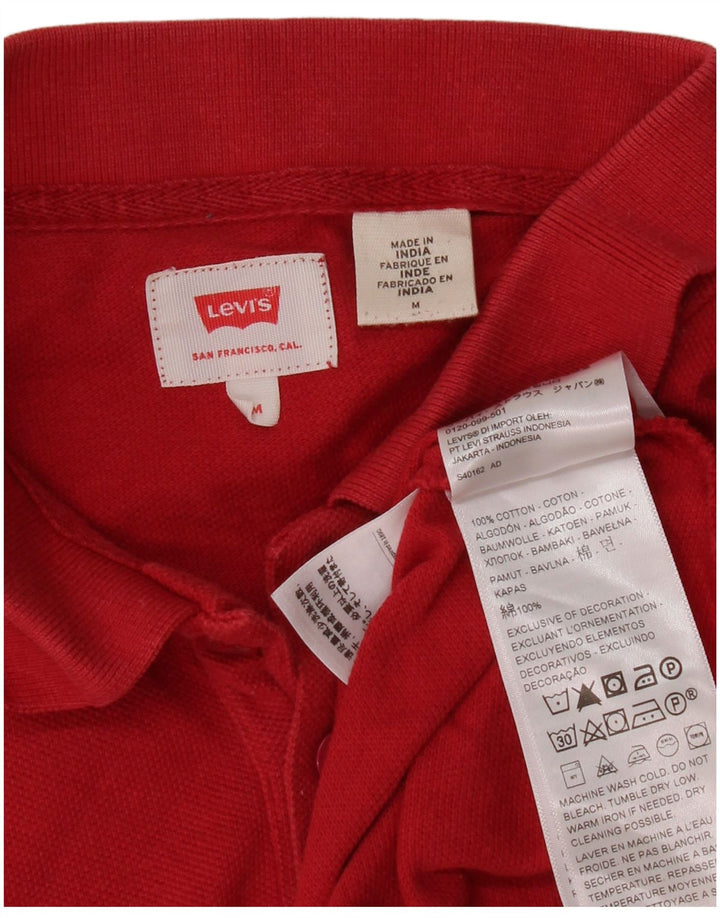 Levi's Mens Polo Shirt Medium Red Cotton