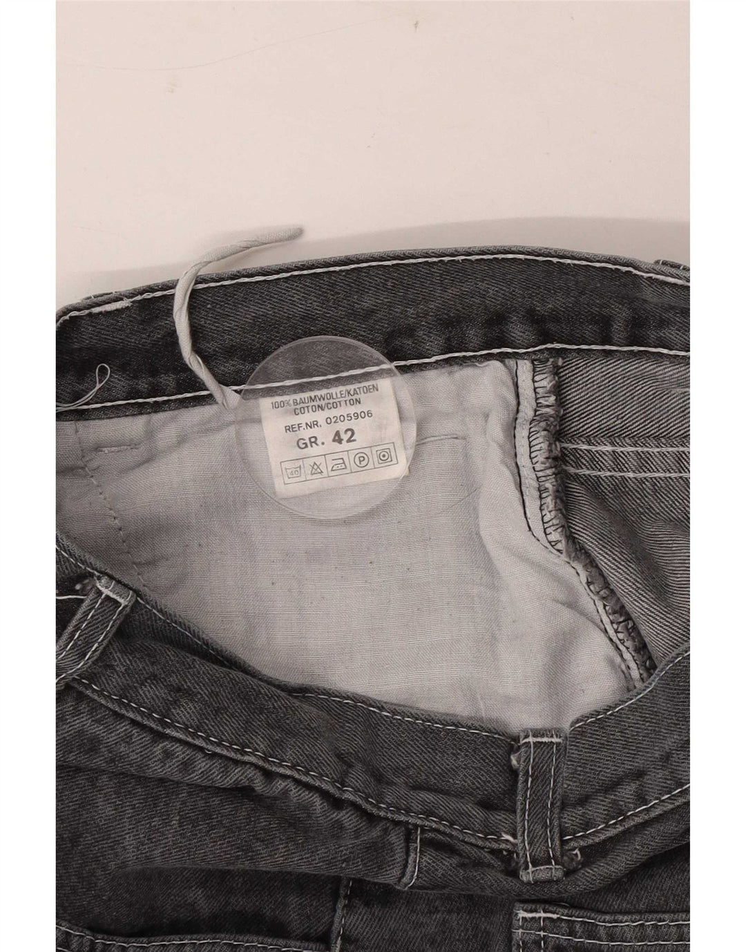 Vintage Womens Denim Skirt IT 42 Medium W28  Grey Cotton