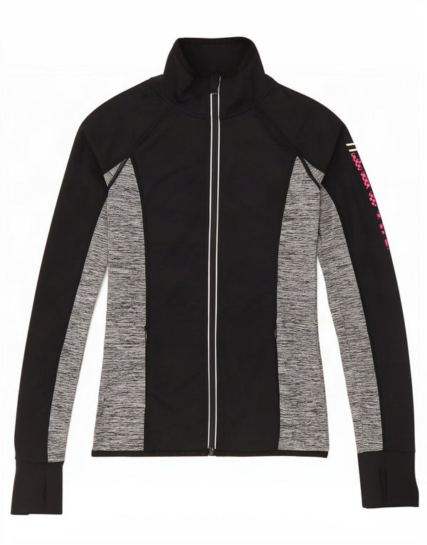 Superdry Grafisk træningsdragt topjakke til kvinder UK 6 XS Sort Colourblock