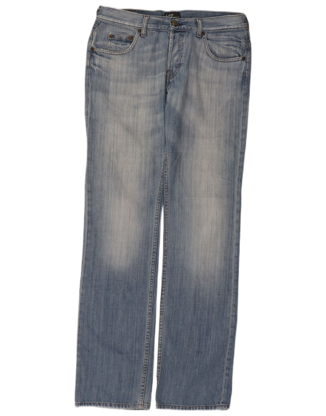 Lee Mens Knox Straight Jeans W33 L34 Blue Cotton