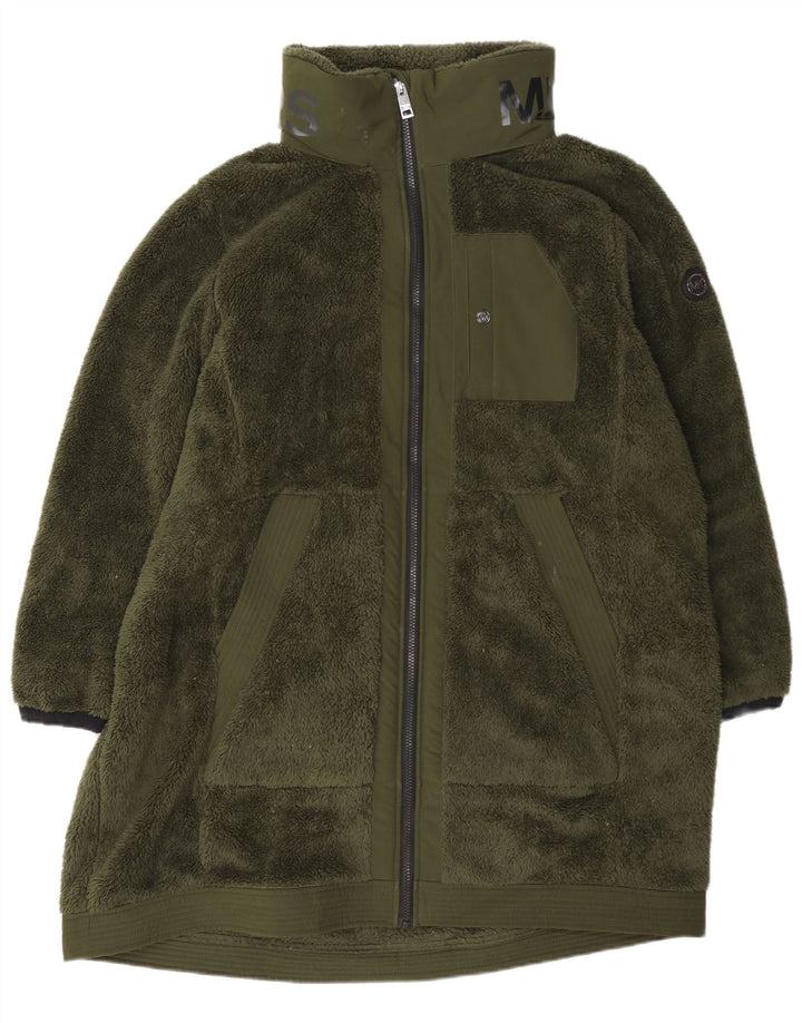 Michael Kors Fleeceoverfrakke til kvinder UK 20 2XL Grøn Polyester
