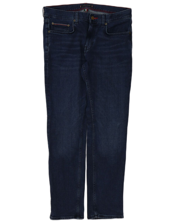 Tommy Hilfiger Uomo Denton Straight Jeans W32 L30 Blu Navy Cotone