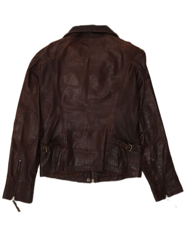 Gipsy Veste en cuir pour femme UK 14 Large Marron