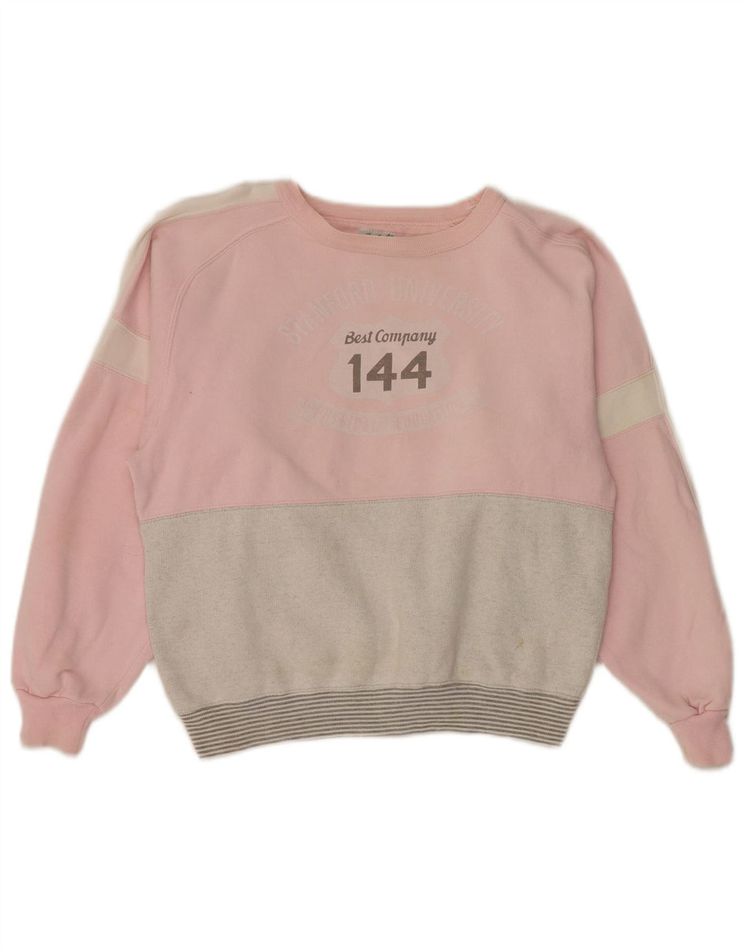Best Company Womens Crop Sweatshirt Jumper UK 14 Medium Pink