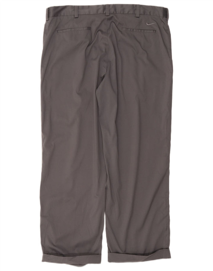 Nike Mens Dri Fit Pegged Chino Trousers W38 L29 Grey Polyester