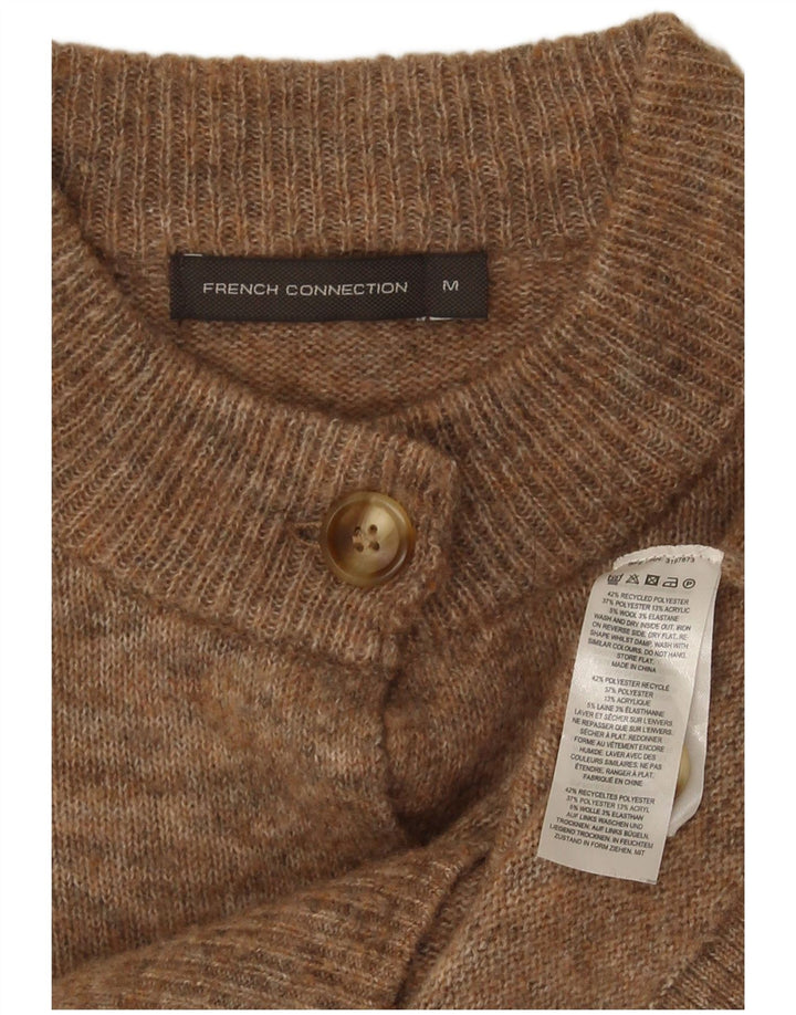 French Connection Damen-Cardigan-Pullover UK 14 Mittelbraun meliert