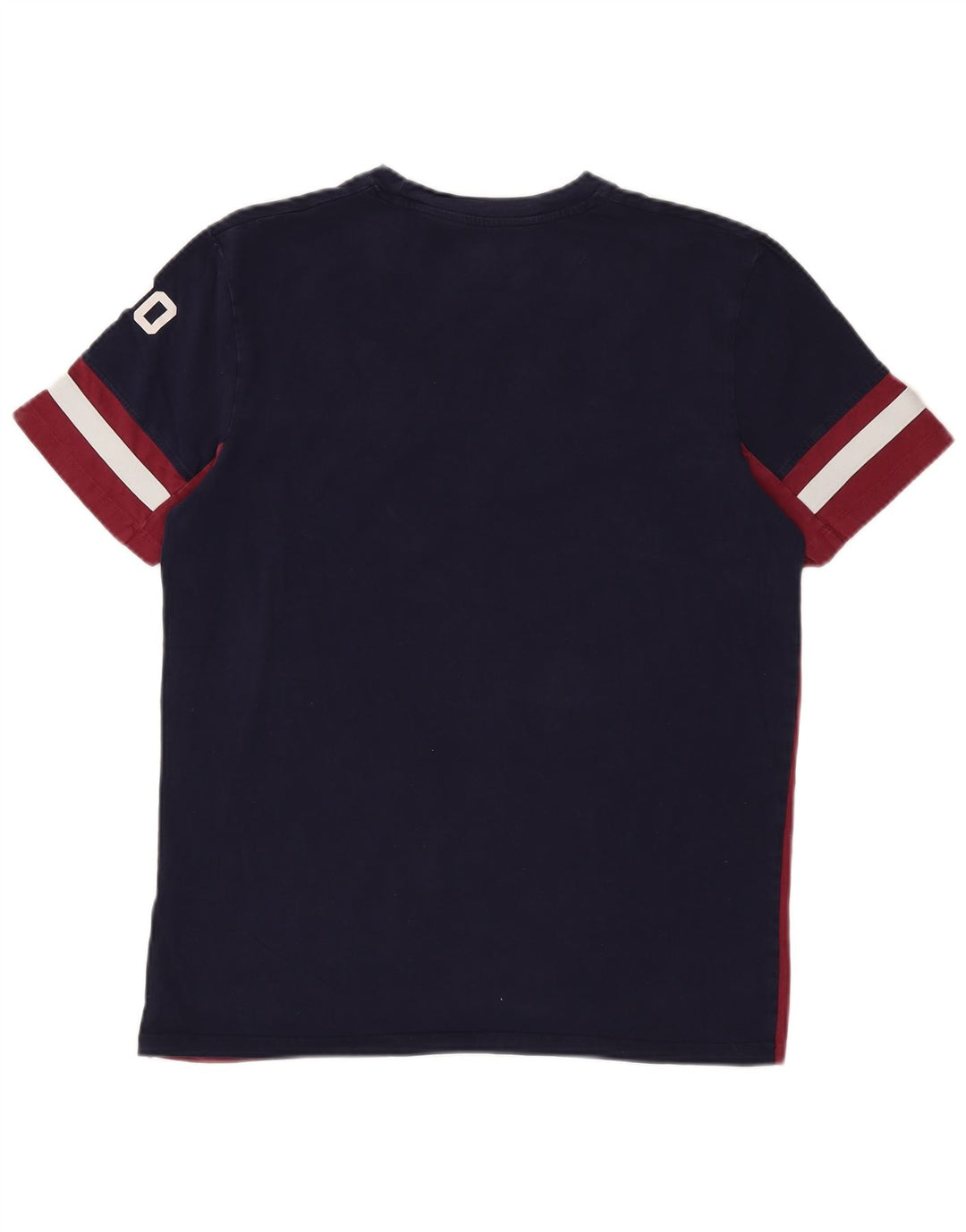 JACK & JONES Mens Core Graphic T-Shirt Top Medium Navy Blue Colourblock