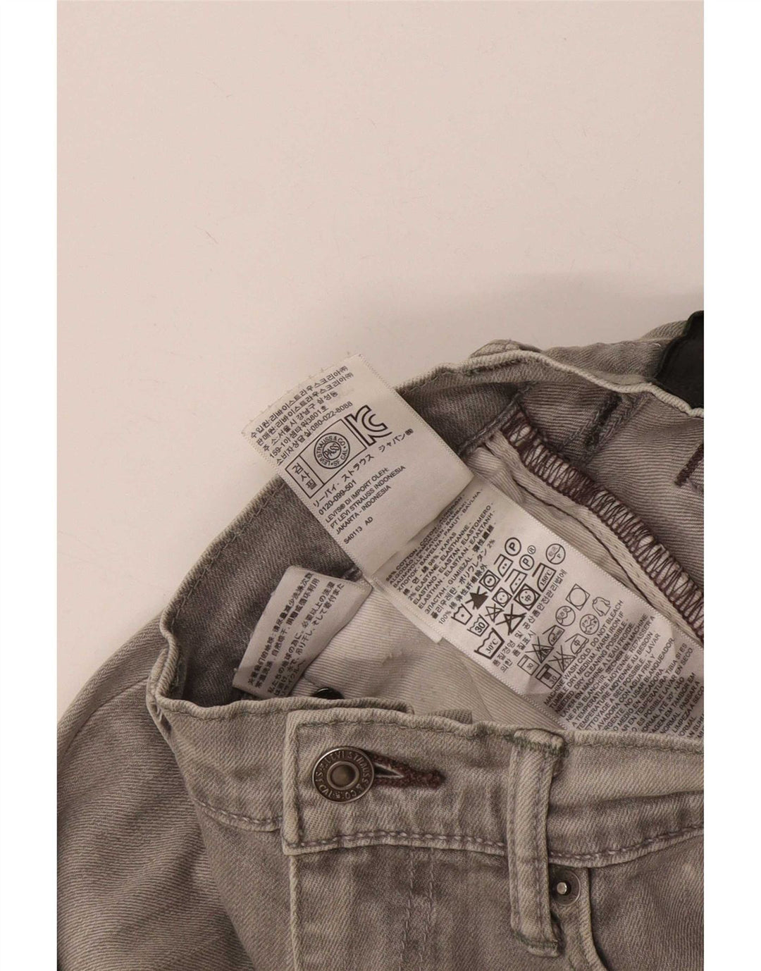 Levi's Skinny Jeans til kvinder W29 L32 Grå bomuld