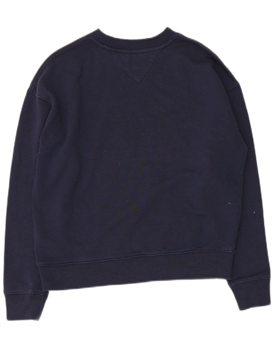 TOMMY HILFIGER Damen Übergroßer Sweatshirt-Pullover UK 10 Small Marineblau