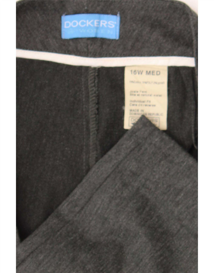 Dockers Mens Straight Casual Trousers Medium W36 L28 Grey Cotton