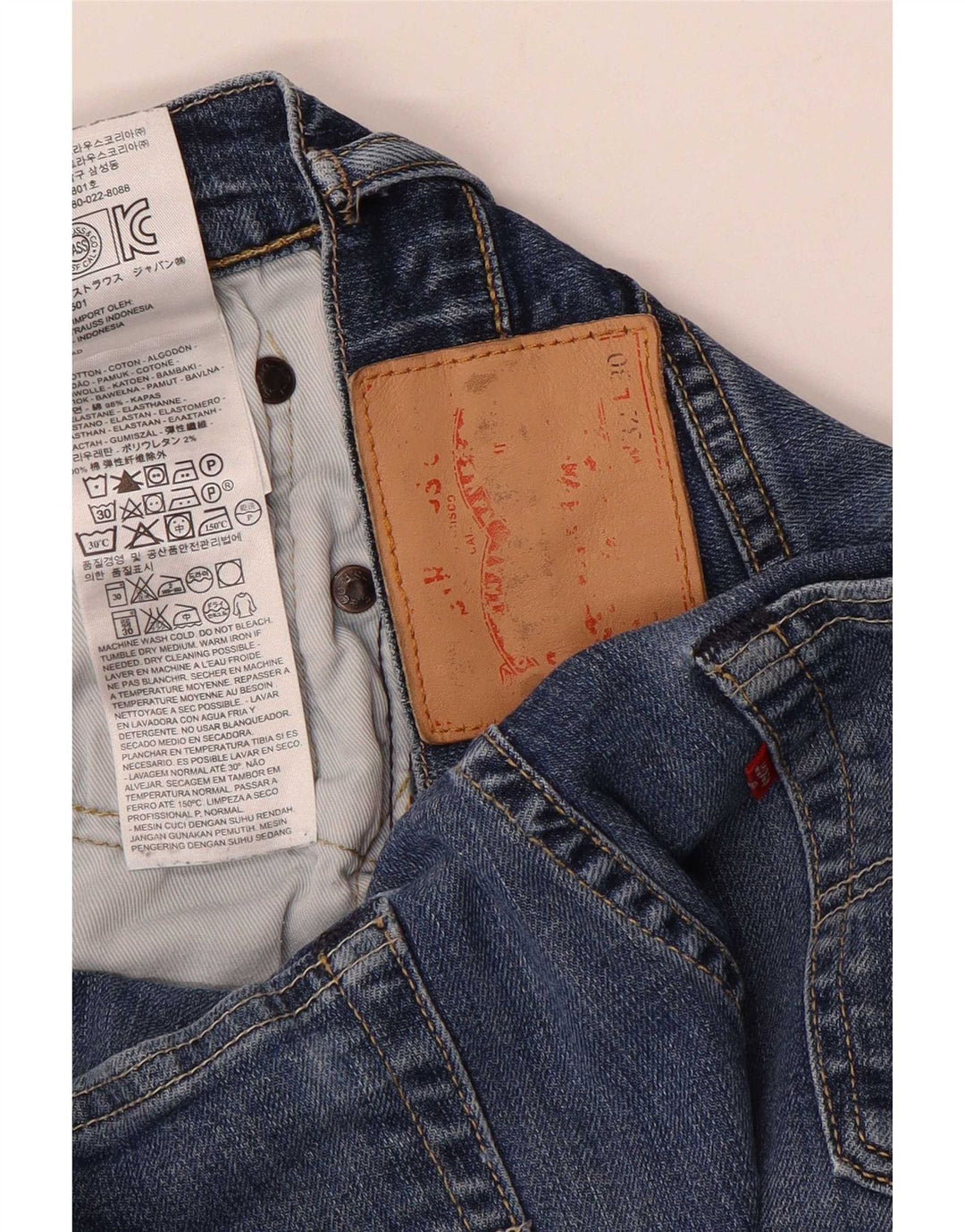 Levi's Womens Slim Jeans W32 L28 Blue Cotton