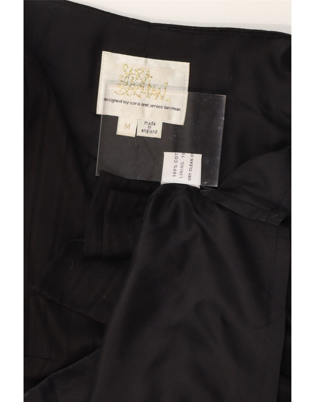 SARA BERMAN Womens Sleeveless Sheath Dress UK 12 Medium Black Cotton Vintage Sara Berman and Second-Hand Sara Berman from Messina Hembry 