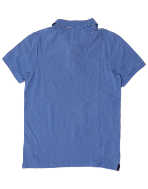 Timberland Mens Slim Fit Polo Shirt Medium Blue Cotton