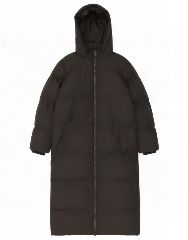 French Connection Manteau matelassé surdimensionné à capuche pour femme UK 10 Small Noir