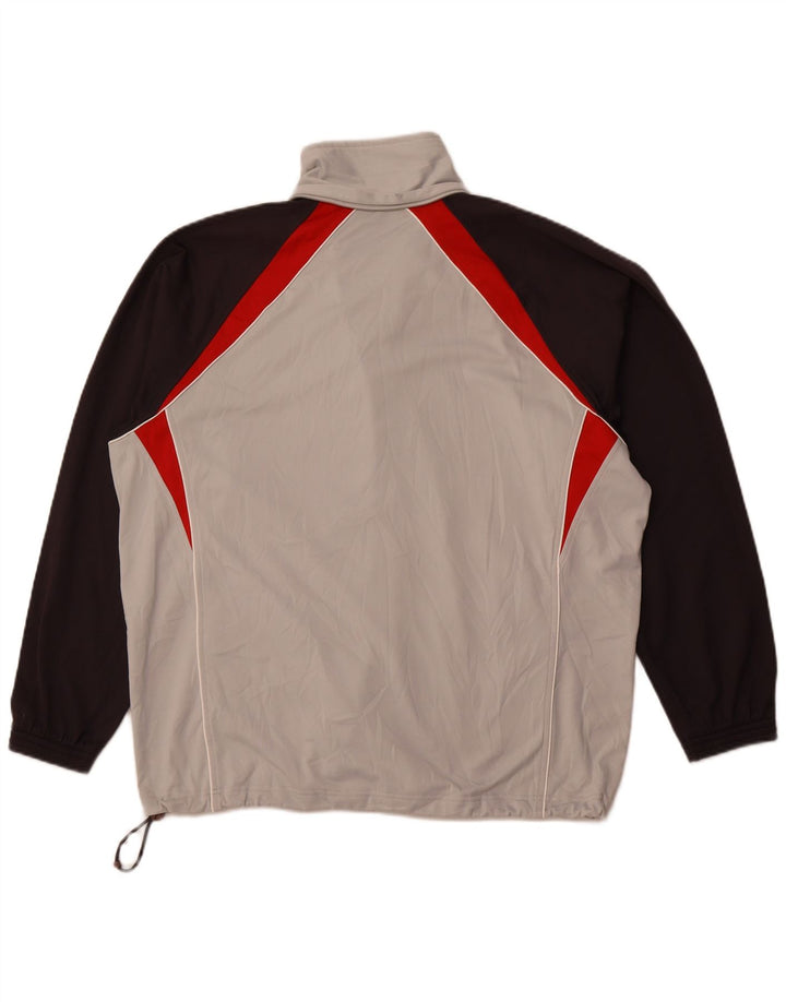 Champion Herren-Trainingsanzug-Top-Jacke, großes graues Colourblock-Polyester