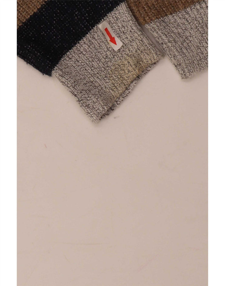 Marks & Spencer Pull à col rond pour homme Gris Large Colorblock