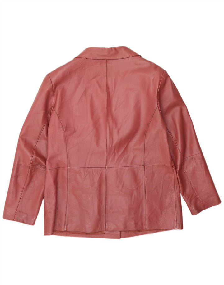 Vintage læderjakke til kvinder UK 16 Large Pink