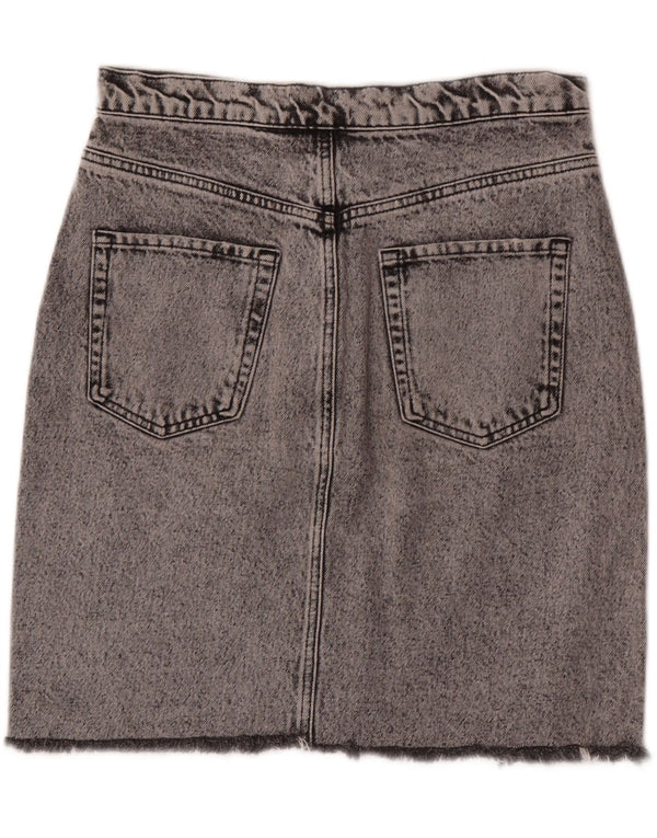 Zara Womens Denim Skirt Large W30 Grey