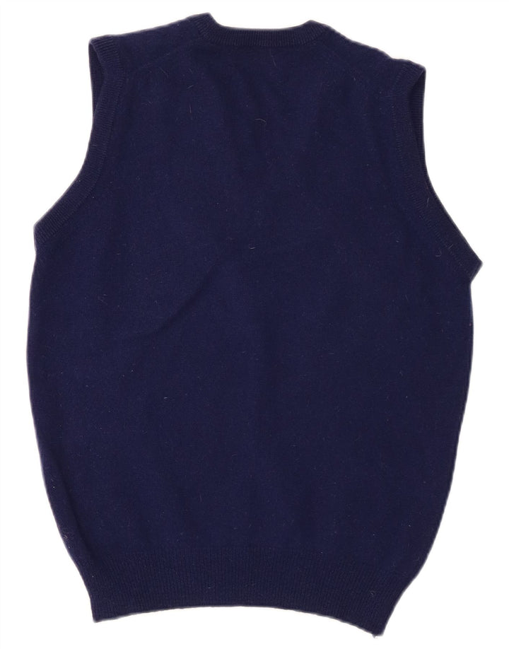 Lyle & Scott Herren Weste Tank Top Small Marineblaue Lammwolle