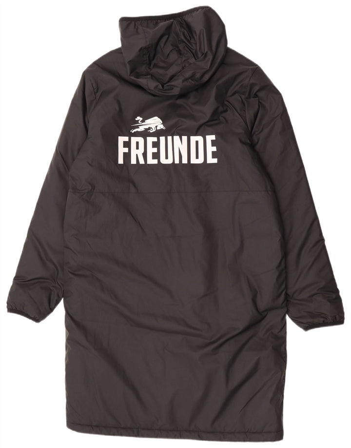 Cappotto imbottito con cappuccio grafico Nike da uomo UK 40 grande poliestere nero