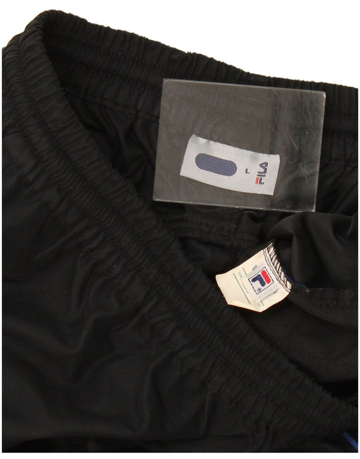 Fila Womens Capri Tracksuit Trousers UK 14 Large  Black Polyester