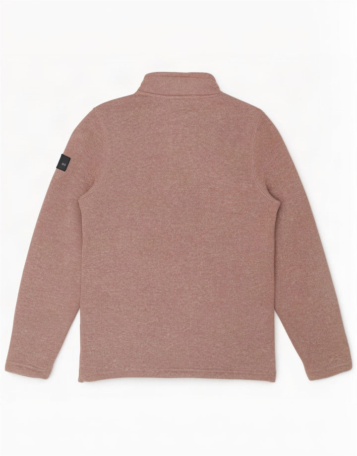 Tog 24 Womens Oversized Zip Neck Sweatshirt Jumper UK 10 Small Pink