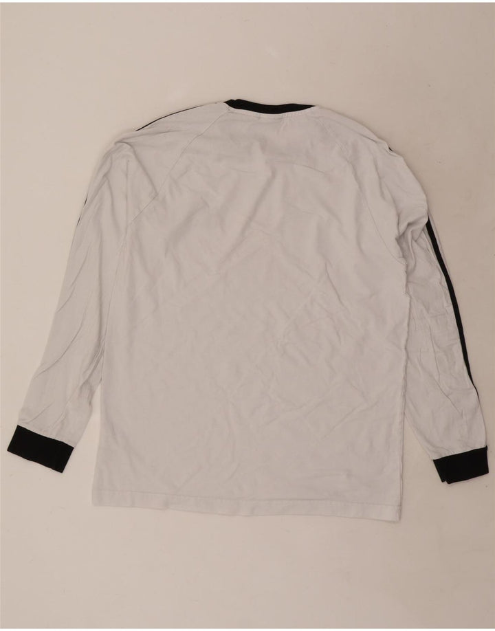 Adidas Mens Top Long Sleeve Large White Cotton