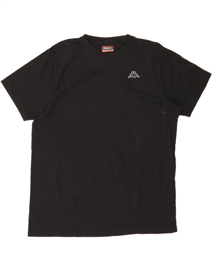 KAPPA Mens T-Shirt Top 2XL Black Cotton Vintage Kappa and Second-Hand Kappa from Messina Hembry 