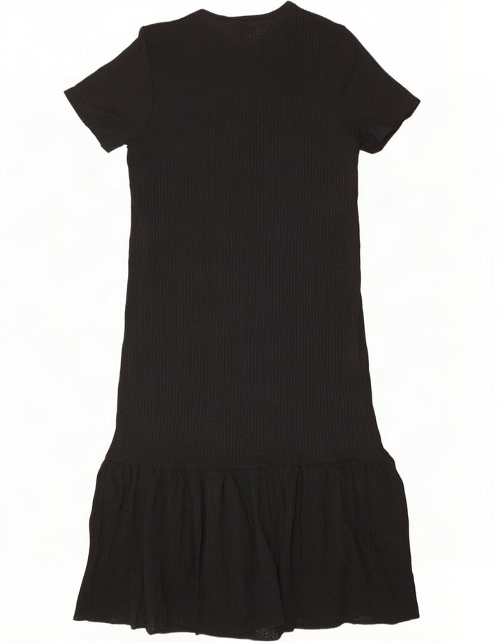 Zara Mujer Maxi Vestido UK 10 Small Negro