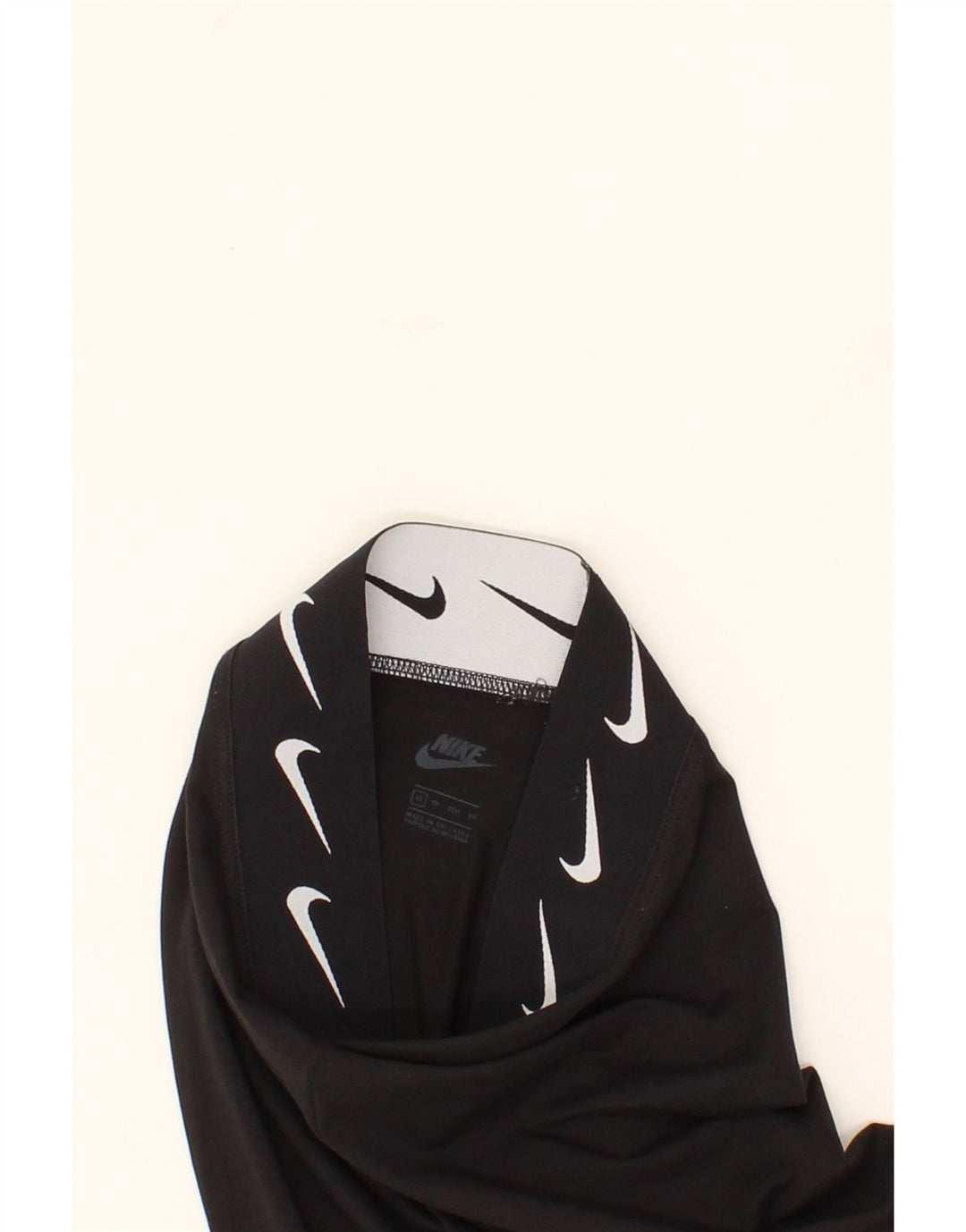 NIKE Womens Graphic Leggings UK 4 XS Black Polyester Vintage Nike and Second-Hand Nike from Messina Hembry 