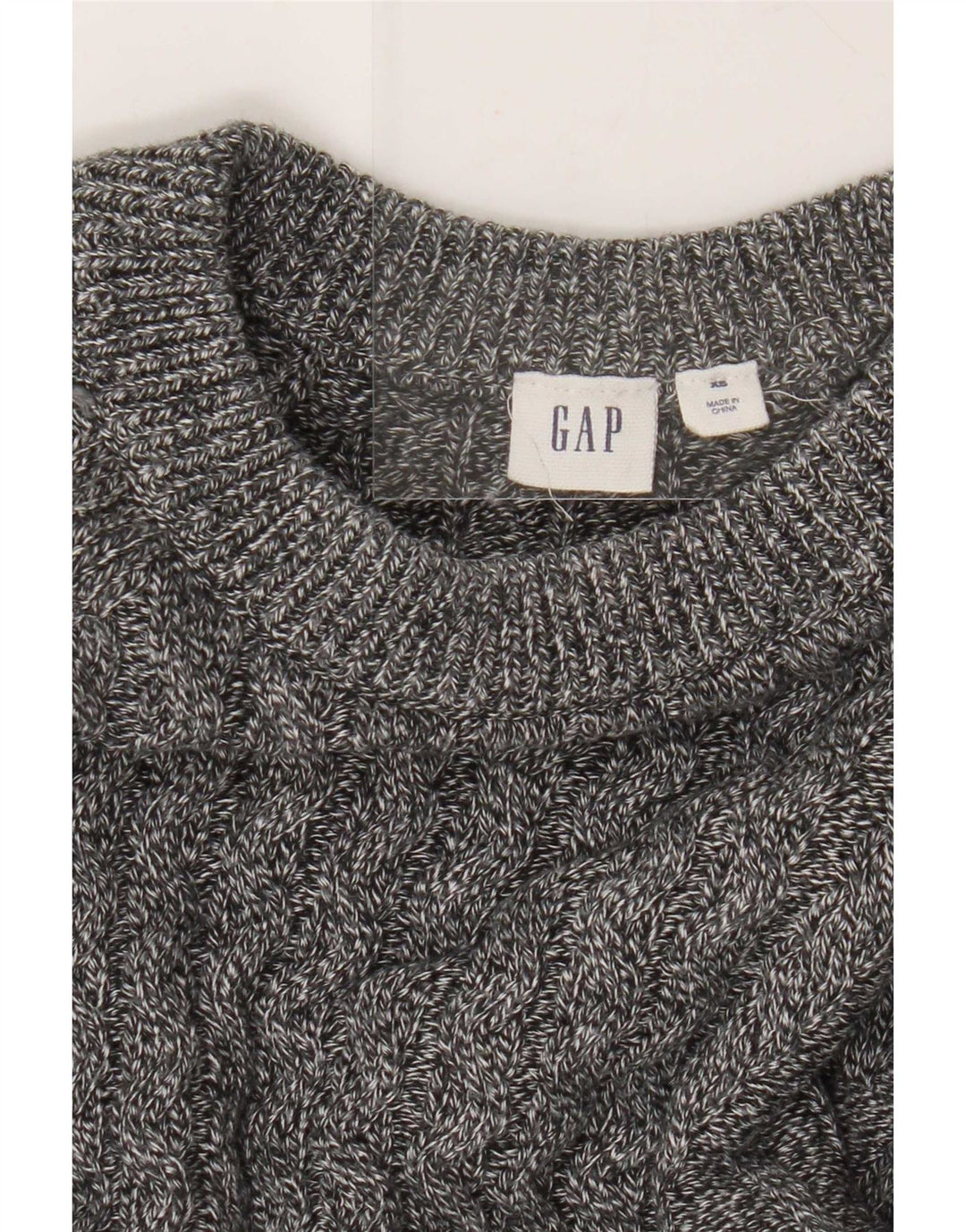 Gap Damen-Pullover mit Rundhalsausschnitt, Gr. 6, XS, Grau