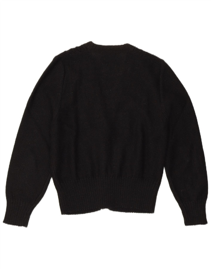 Vintage Womens Cardigan Sweater UK 10 Small Black