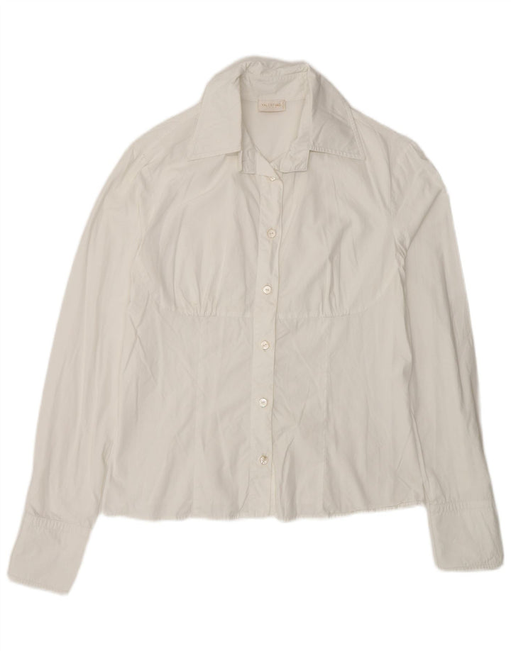 Valentino Womens Shirt UK 10 Small White Cotton