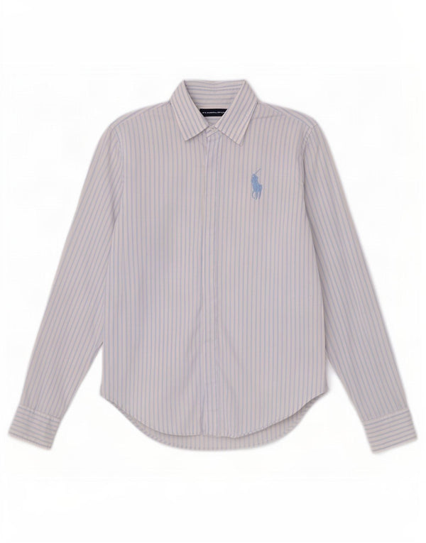 Camicia da donna Ralph Lauren US 6 cotone gessato blu medio