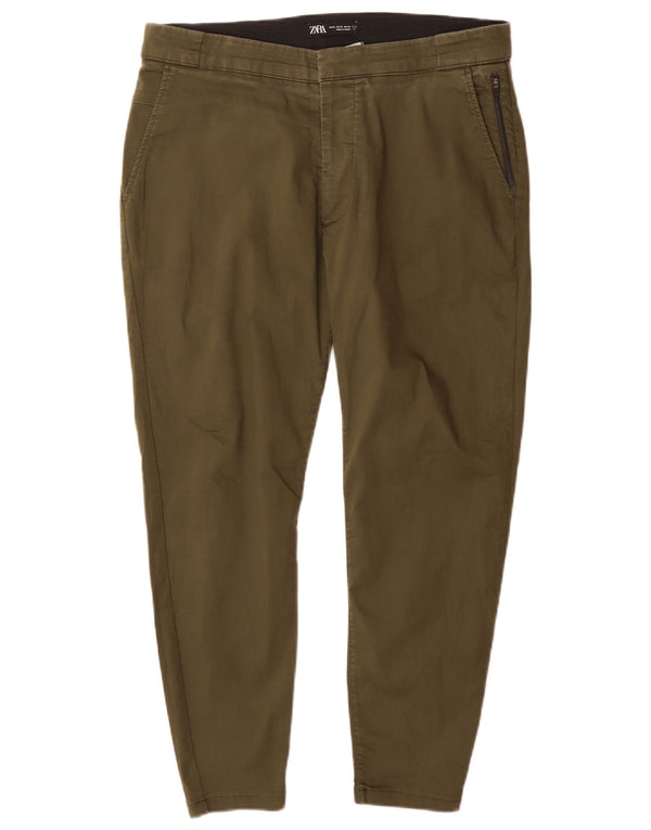 Pantaloni corti slim da uomo Zara XL W34 L27 cotone verde