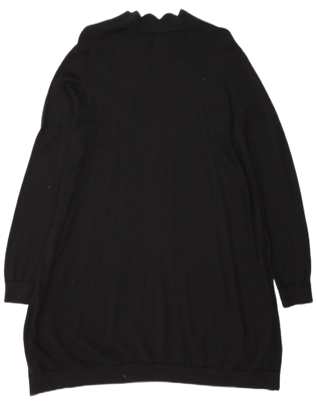 Cos Womens Long Sleeve Jumper Dress UK 14 Medium Black Wool