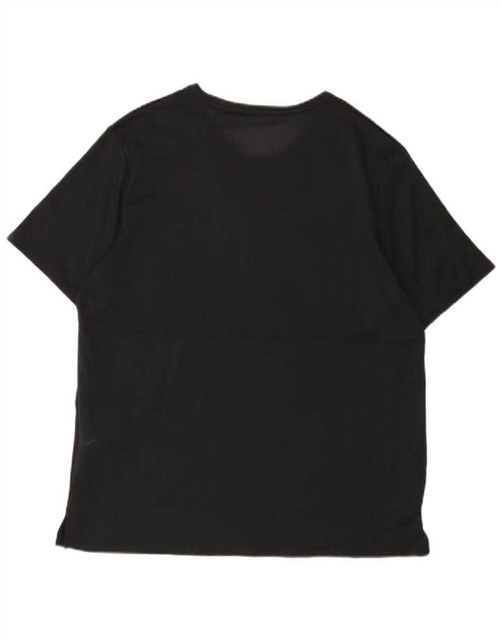 Nike Dri Fit T-shirt top til mænd, stor sort polyester