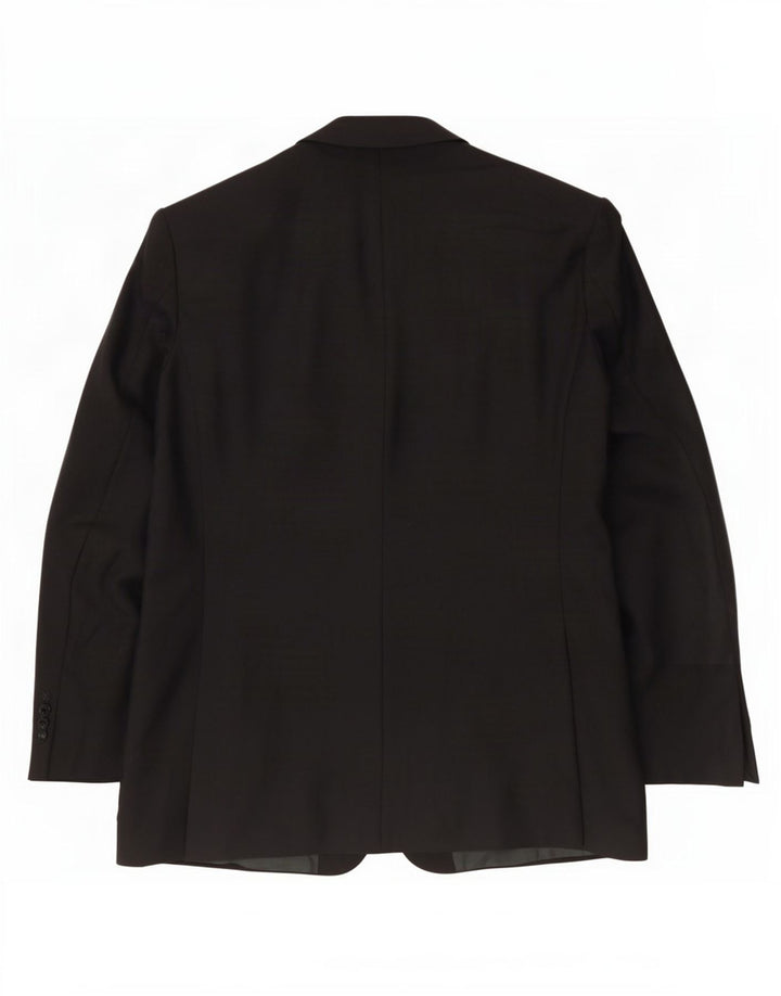 Jaqueta blazer masculina de 2 botões Marks & Spencer tamanho 42 grande lã preta
