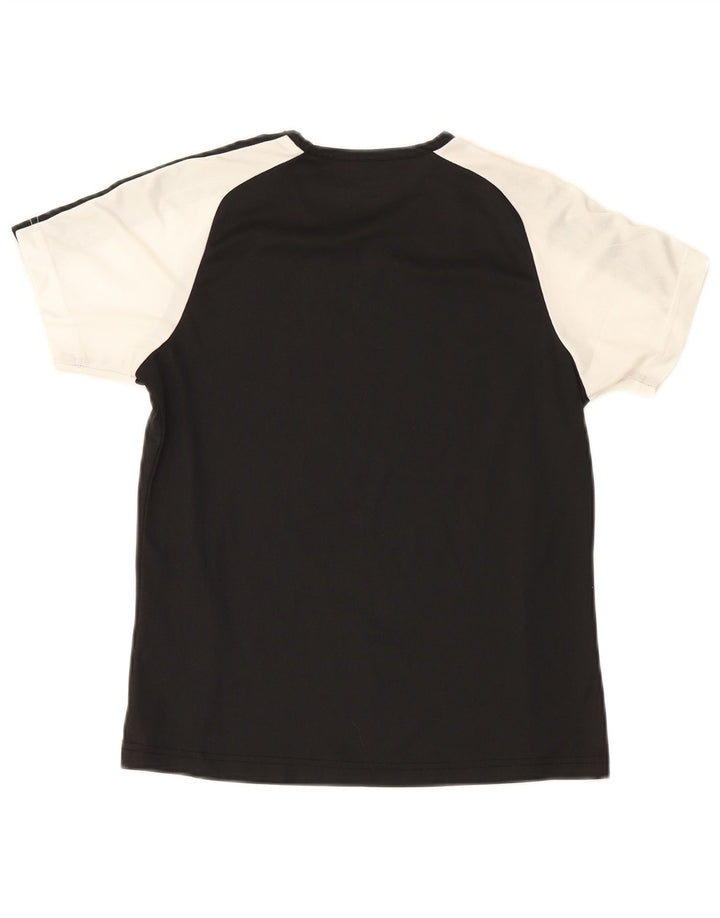 Champion Womens T-Shirt Top UK 12 Medium Black Colourblock Polyester