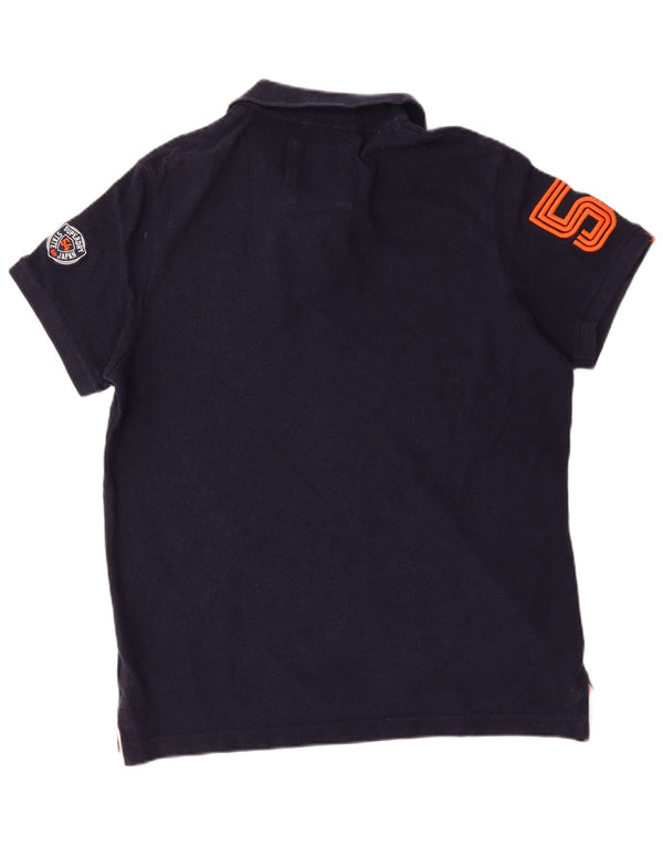 Superdry Polo gráfico para hombre 2XL Algodón azul marino