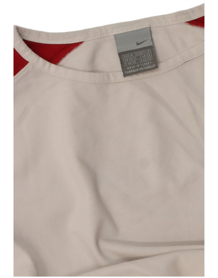 Nike Mens Top Long Sleeve UK 39/41 Medium White Colourblock