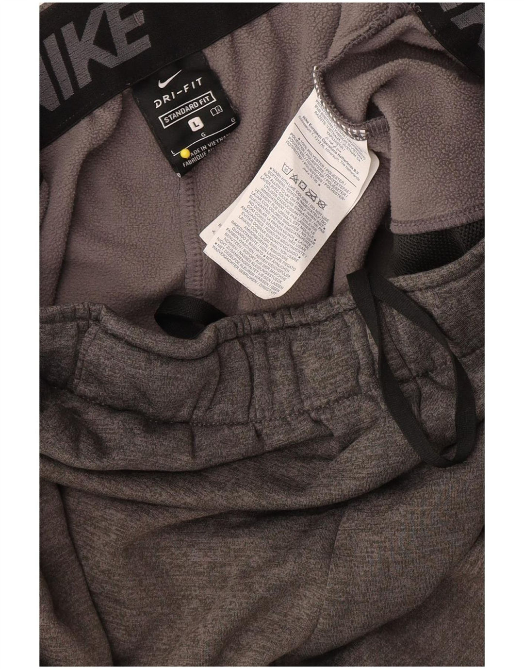 Nike Mens Dri Fit Standard Tracksuit Trousers Joggers Large Grey Polyester