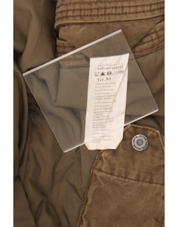 Camel Active Chaqueta militar acolchada para hombre EU 50 Large Algodón caqui