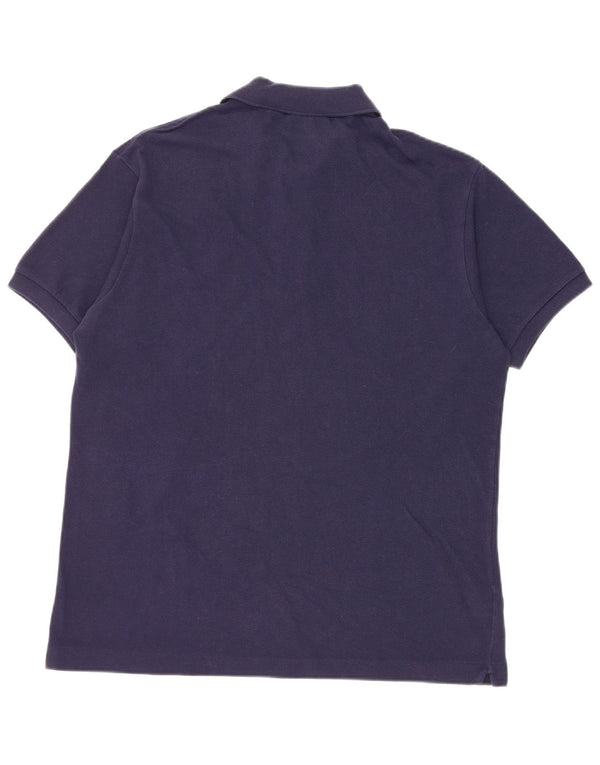 Lacoste Mens Classic Fit Polo Shirt Size 5 Large Navy Blue Cotton