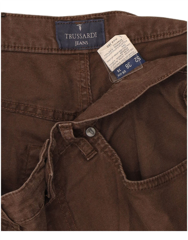 Calça masculina reta casual TRUSSARDI W36 L32 algodão marrom