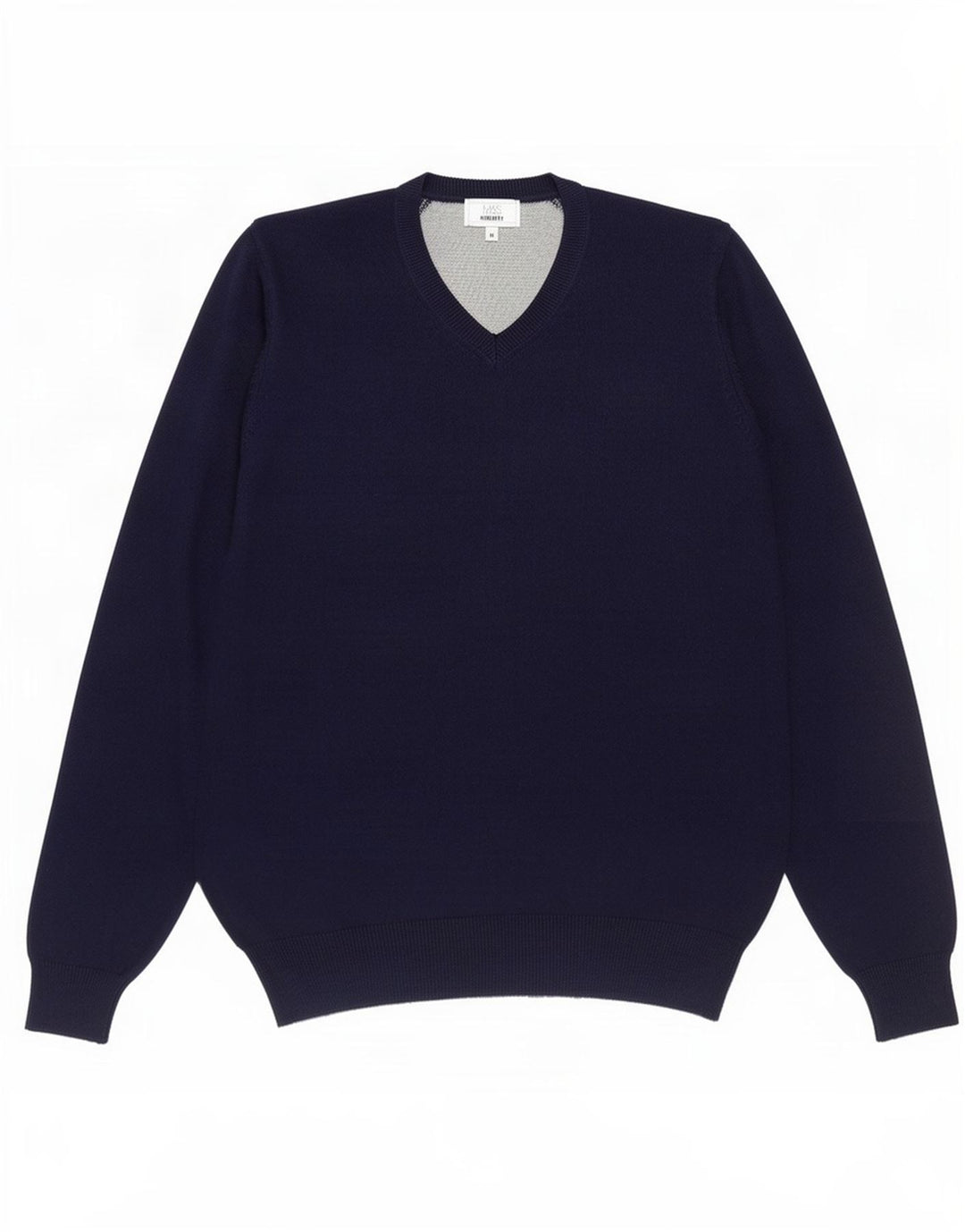 Marks & Spencer Mens Regular Fit V-Neck Jumper Sweater Medium Navy Blue
