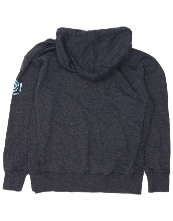 Felpa con cappuccio da uomo con vestibilità ampia grafica Superdry XS in cotone blu navy
